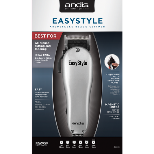 Andis 18695 EasyStyle Adjustable Blade Clipper 13P Piece Kit