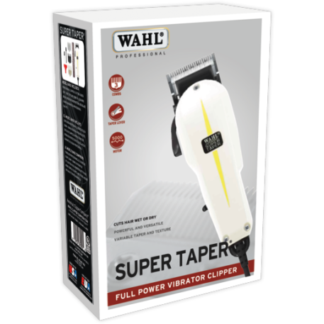 Wahl Professional #8400 Super Taper Full Power Vibrator Hair Clipper 3 Combs