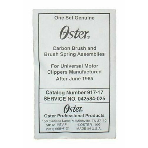 Oster Professional Products 917-17 Carbon Brush and Brush Spring Assemblies