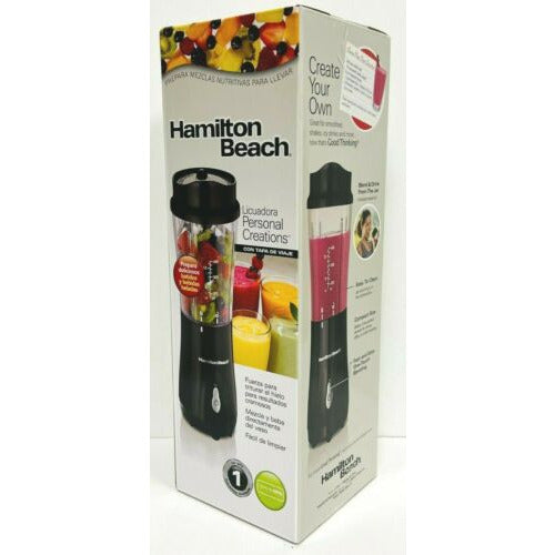 Hamilton Beach 51101B Single Personal Creations Serve Blender Travel Lid Black